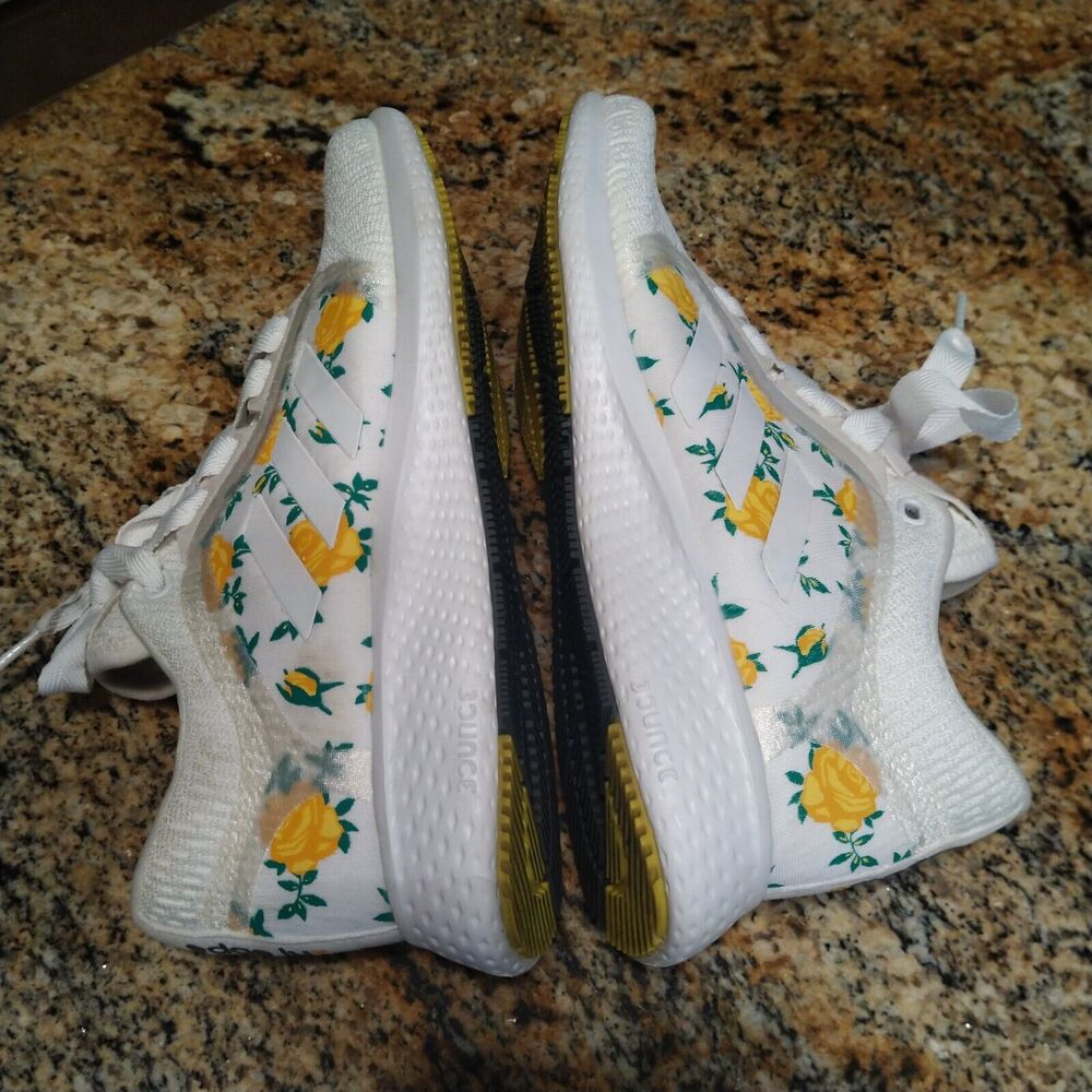 Rare Adidas Edge Lux 4 Floral White/Gold/Yellow Running Shoes FW9267 Womens US 6 - Picture 7 of 13